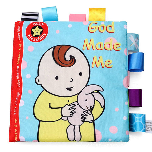 God Made Me Baby Label Cloth Book Toyworks