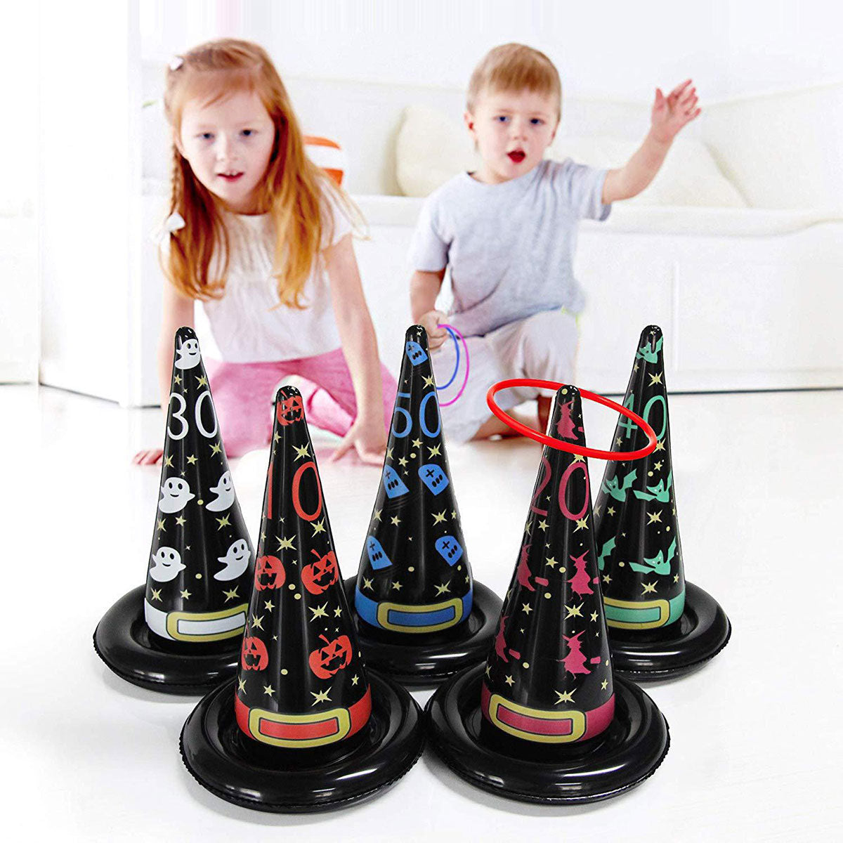 Halloween toys Halloween games inflatable witch hat ring game - Toyworks