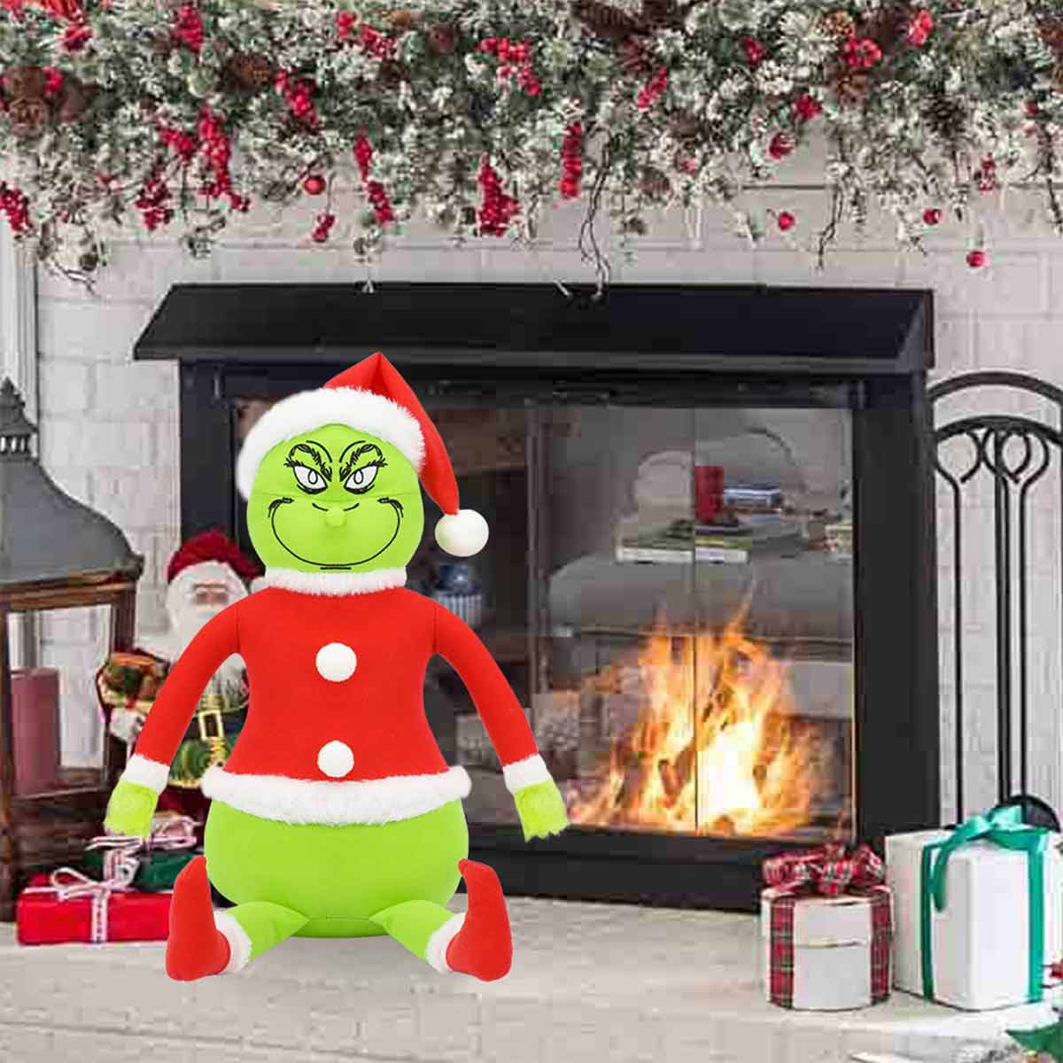 Christmas surprise grinch toy green doll christmas gift - Toyworks