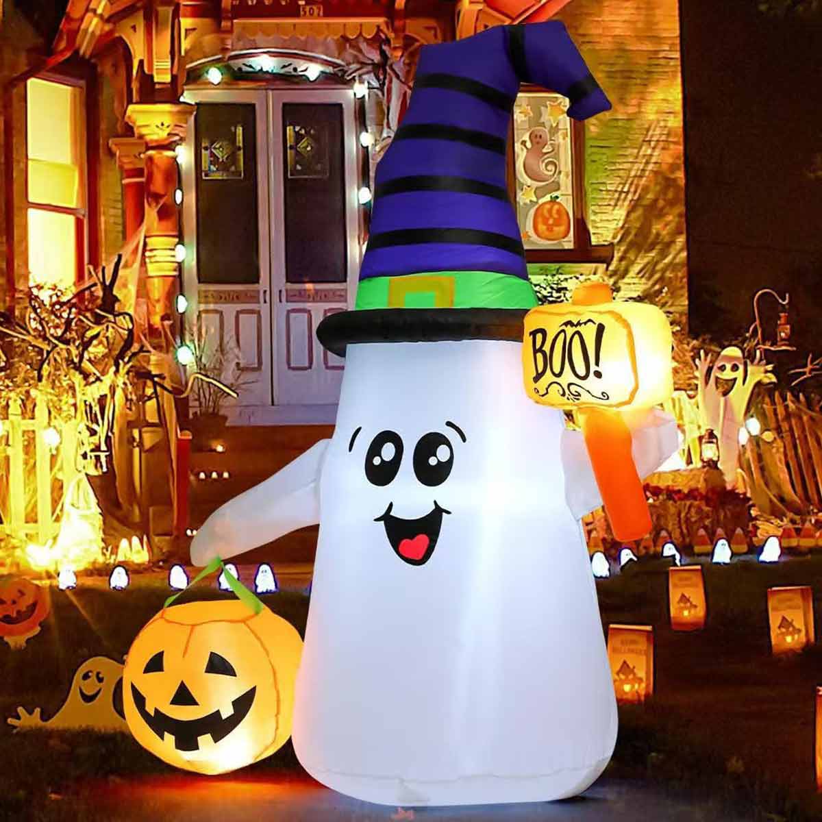 Halloween decoration horror pumpkin snowman yard scene layout decorations - Toyworks