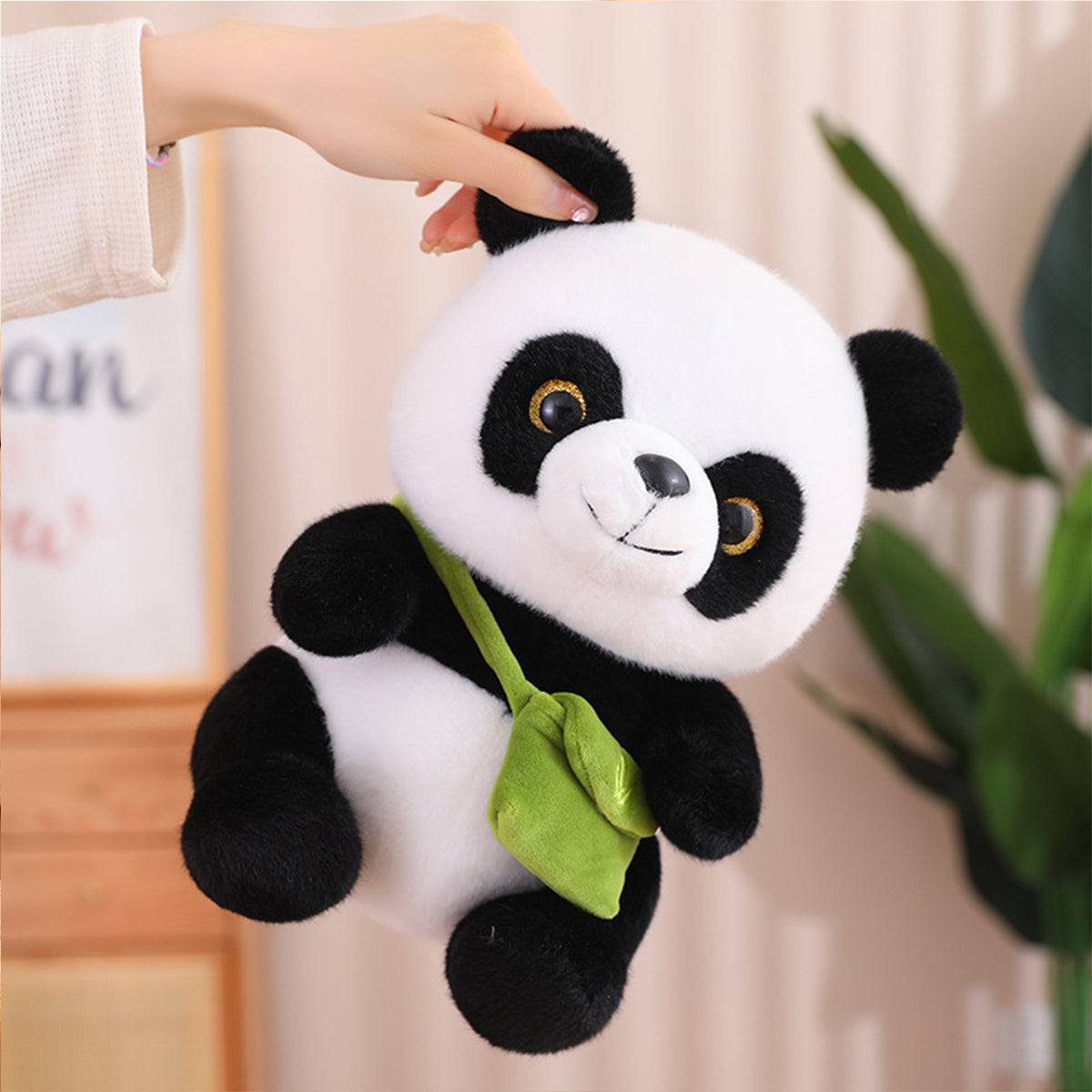 Cute creative satchel panda doll Toyworks