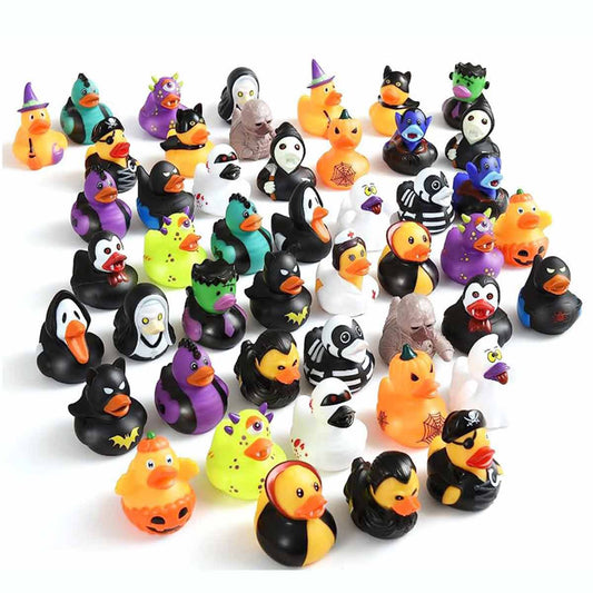 Halloween toy vinyl 6 cm party gift squeaking water play toy duck ghost festival little yellow duck - Toyworks