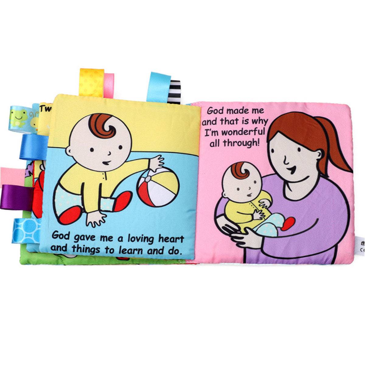 God Made Me Baby Label Cloth Book Toyworks