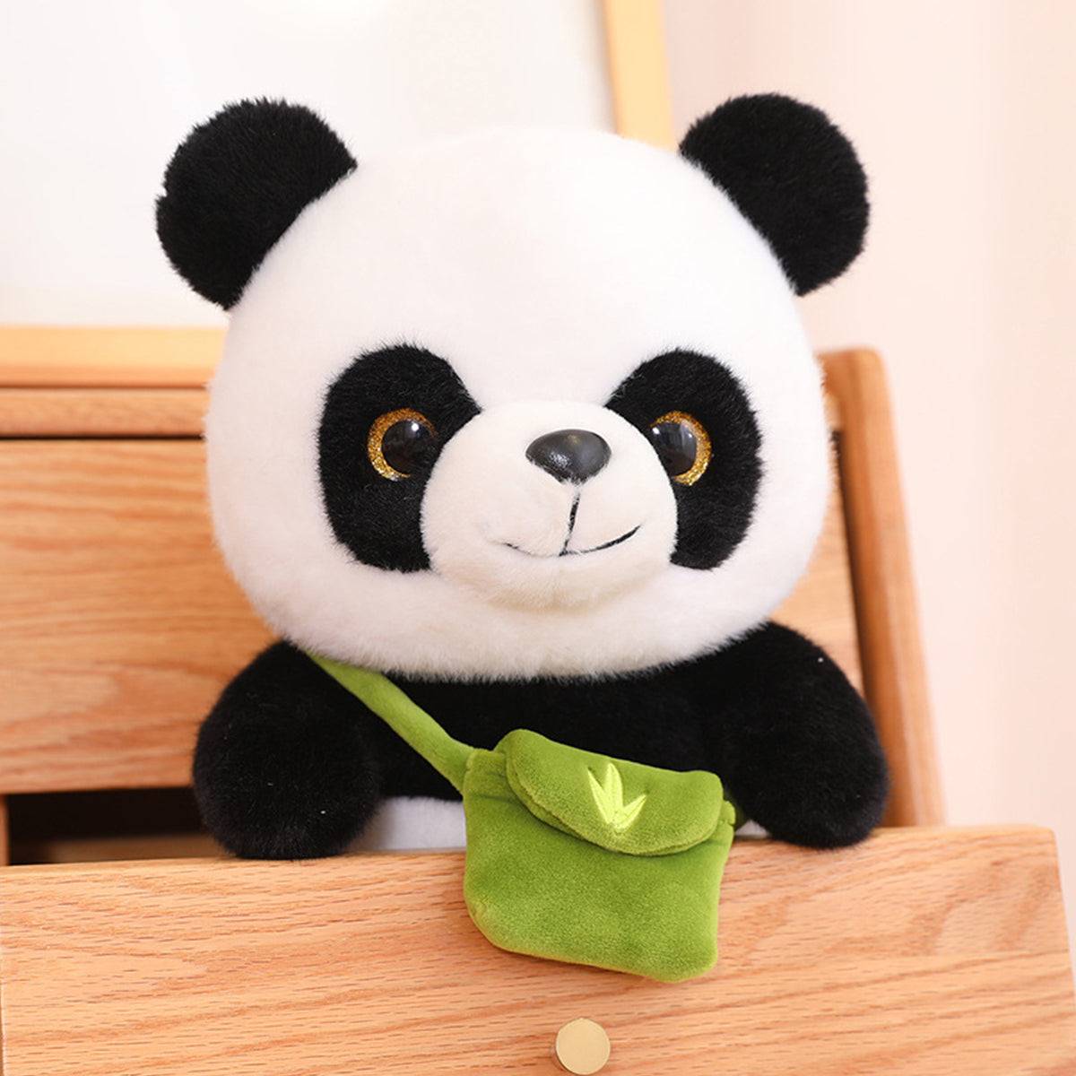 Cute creative satchel panda doll Toyworks