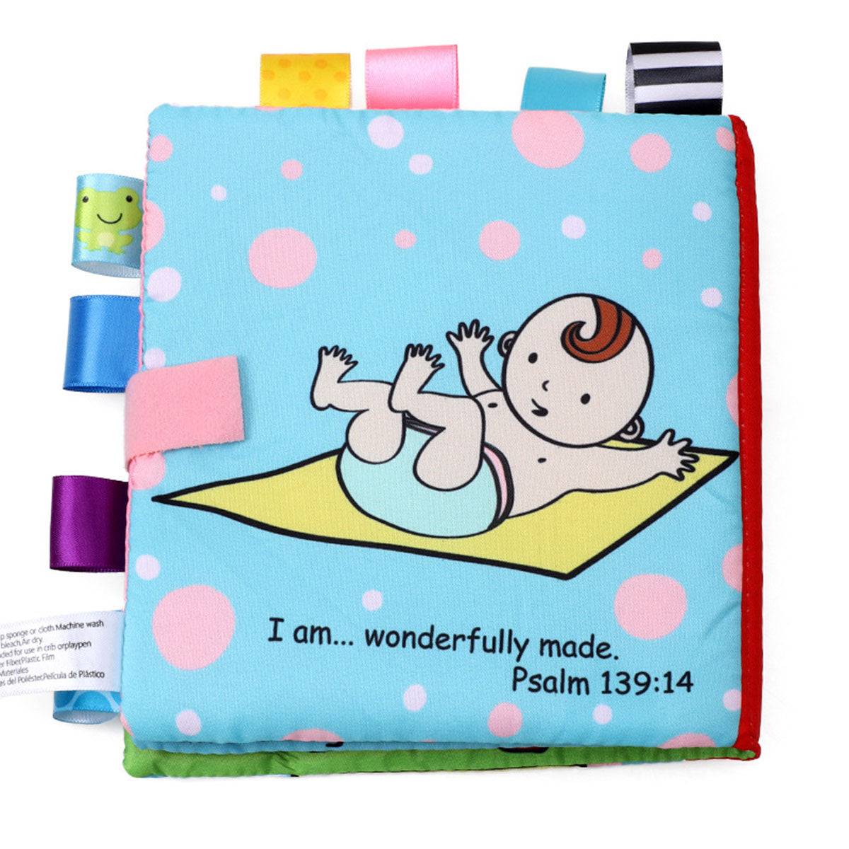 God Made Me Baby Label Cloth Book Toyworks