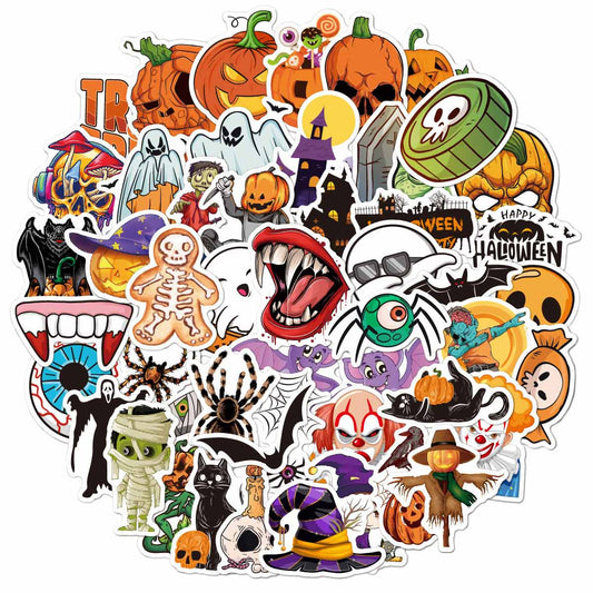 Halloween decorations cartoon graffiti suitcase computer notebook decoration Halloween sticker - Toyworks