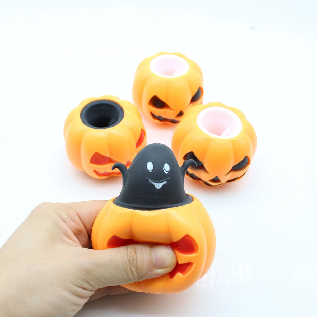 Halloween pumpkin head stress relief ball, cute ghost pop-up toy, suitable for children's Halloween toys - Toyworks