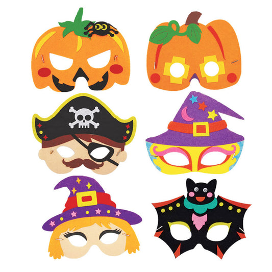 Halloween toys Halloween masks Children's non-woven cartoon pattern dance party mask