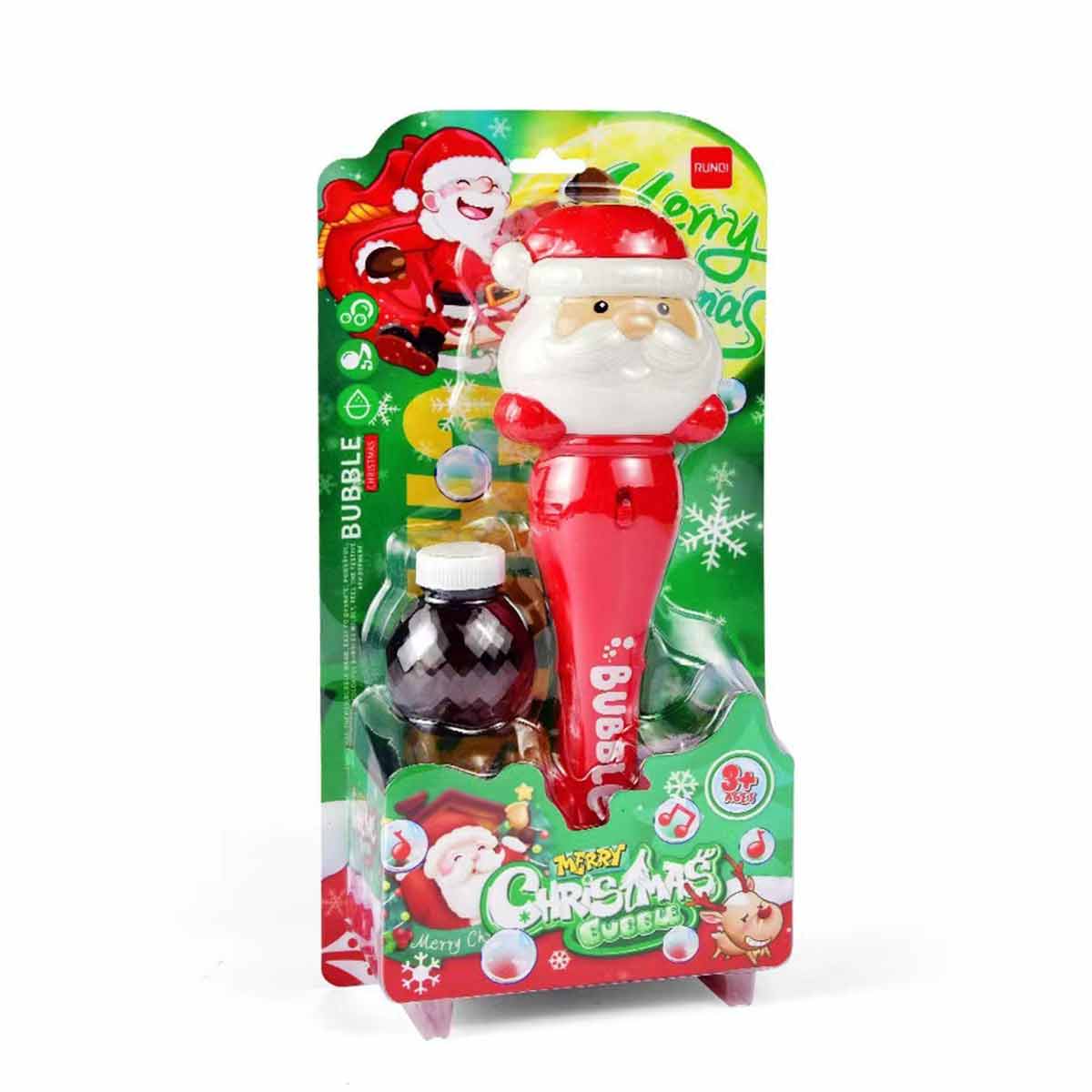 Light up Santa bubble wand, Christmas toys for kids, bubble toys for 1 2 3 4 5 6 year olds, Christmas gift bags for toddlers - Toyworks